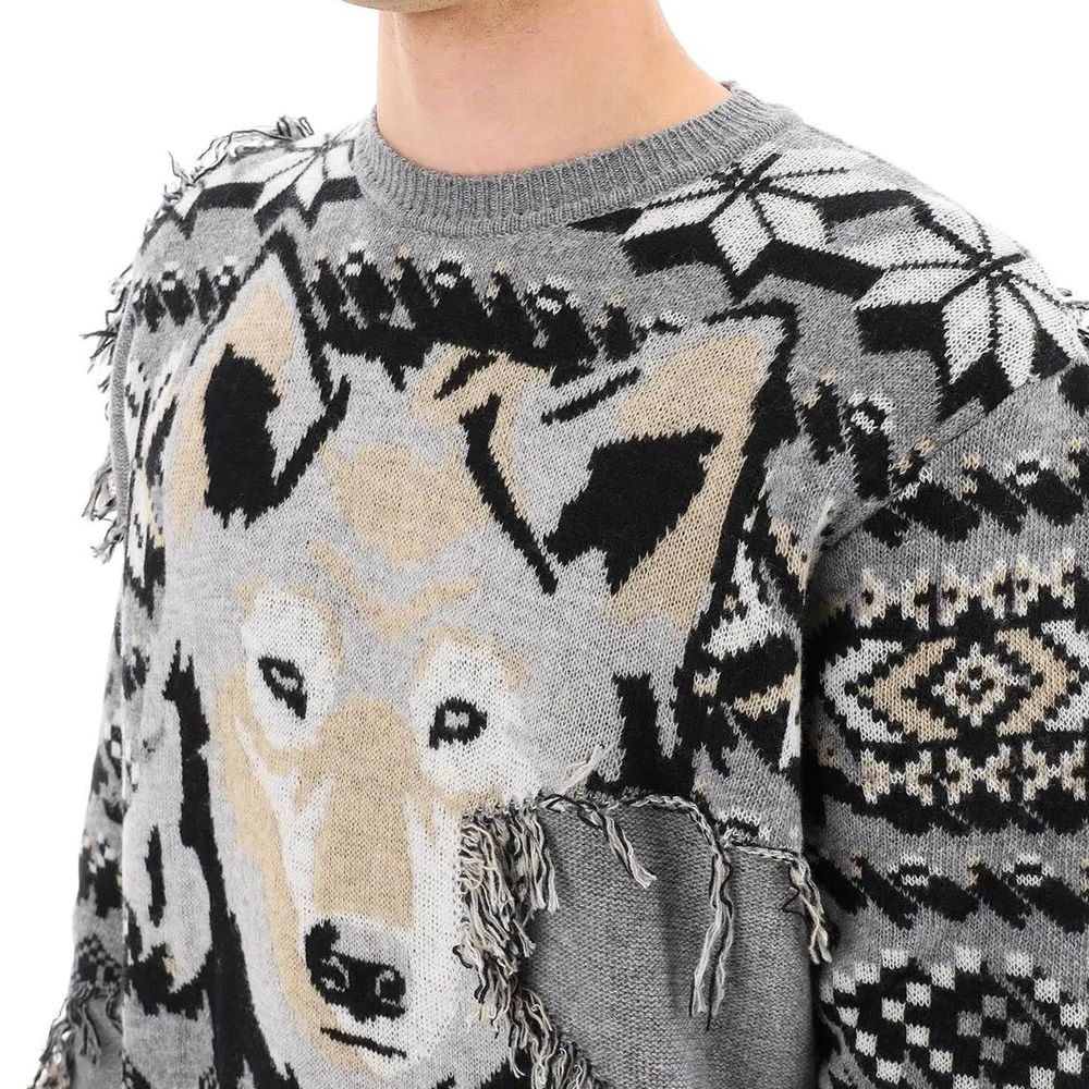 Etro Wool Sweater - Elegant Animal Print Knitwear
