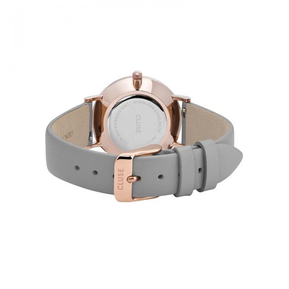 Cluse Gray Leather Watch - Elegant and Timeless Style