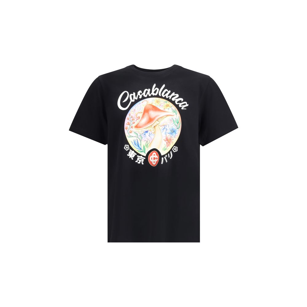 Casablanca Mushroom Emblem Printed T-Shirt