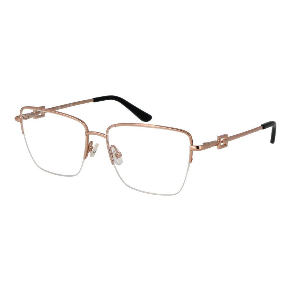 Guess Women’s Rose Gold Optical Frames – Square Half-Rim