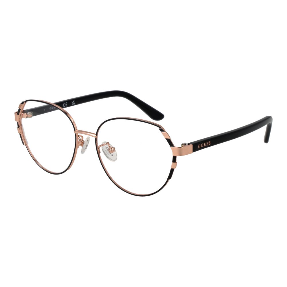 Guess Women’s Optical Glasses – Rose Gold Round Frame, 53mm
