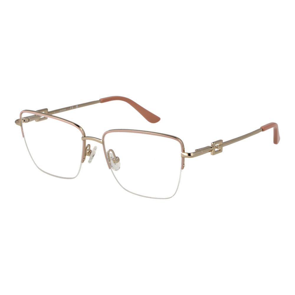 Guess Women’s Optical Frames – Rose Half-Rim Design
