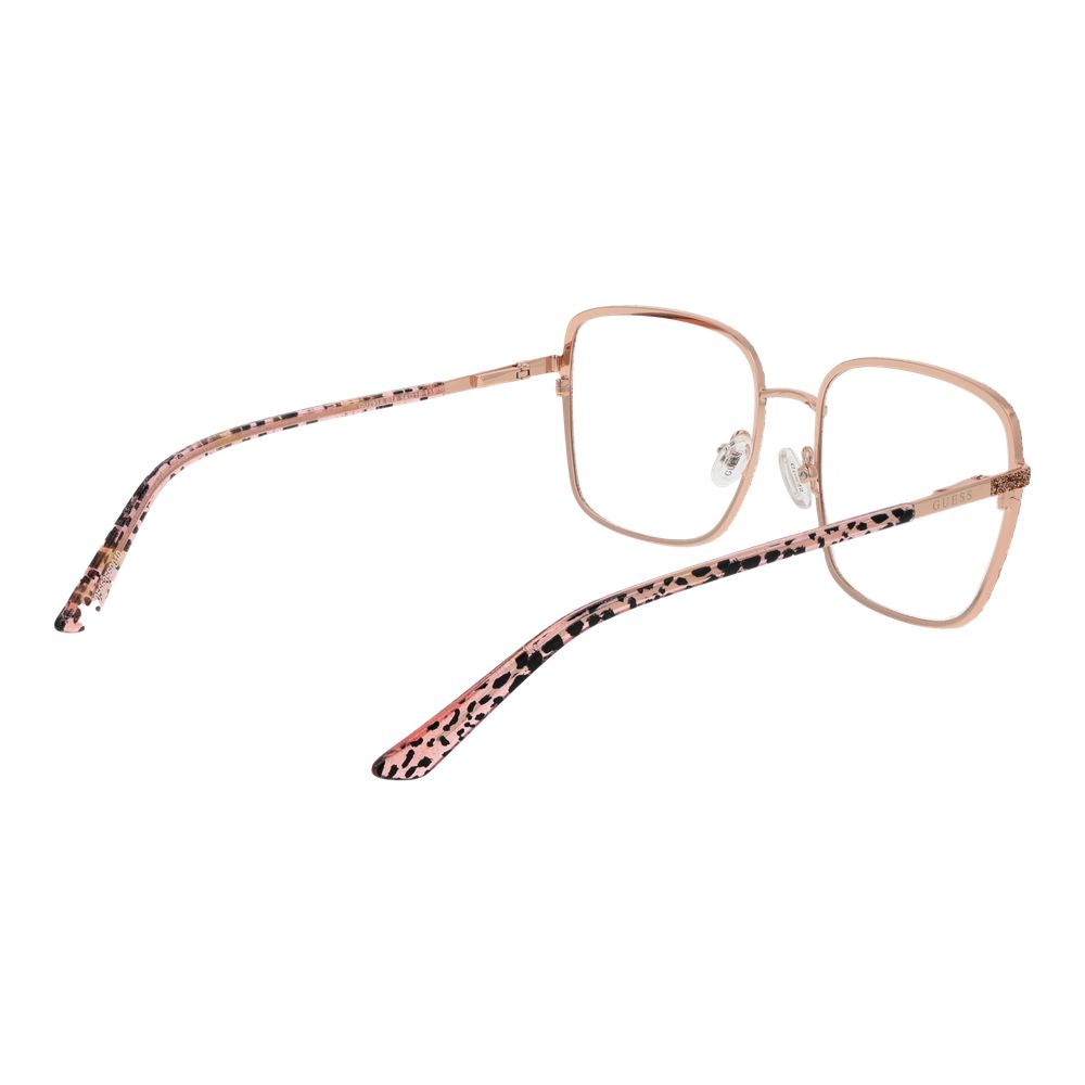 Guess Women's Rose Gold Optical Frames – Square Full-Rim