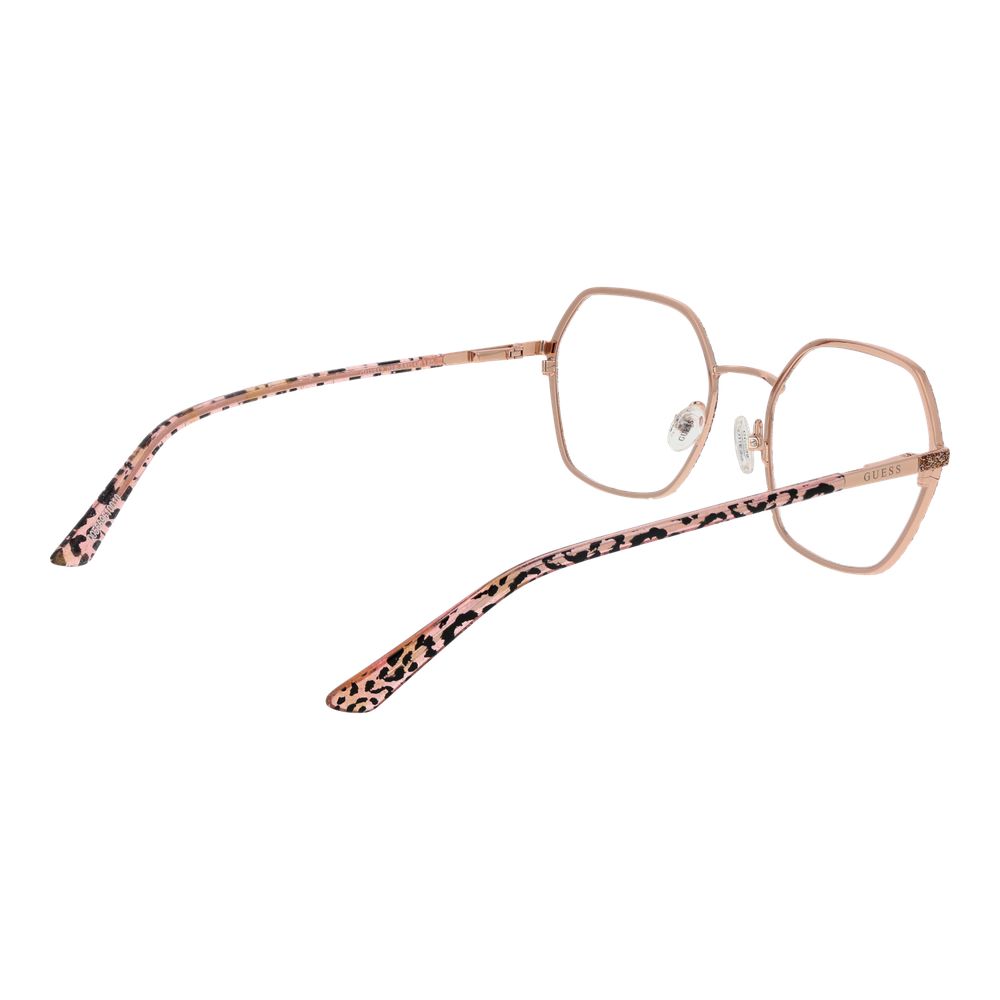 Guess Women's Rose Gold Optical Frames – Square Full-Rim