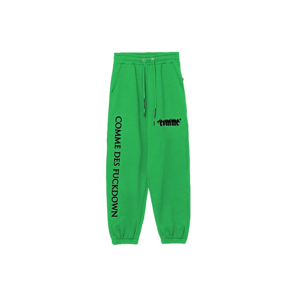 Comme Des Fuckdown Green Cotton Sweatpants
