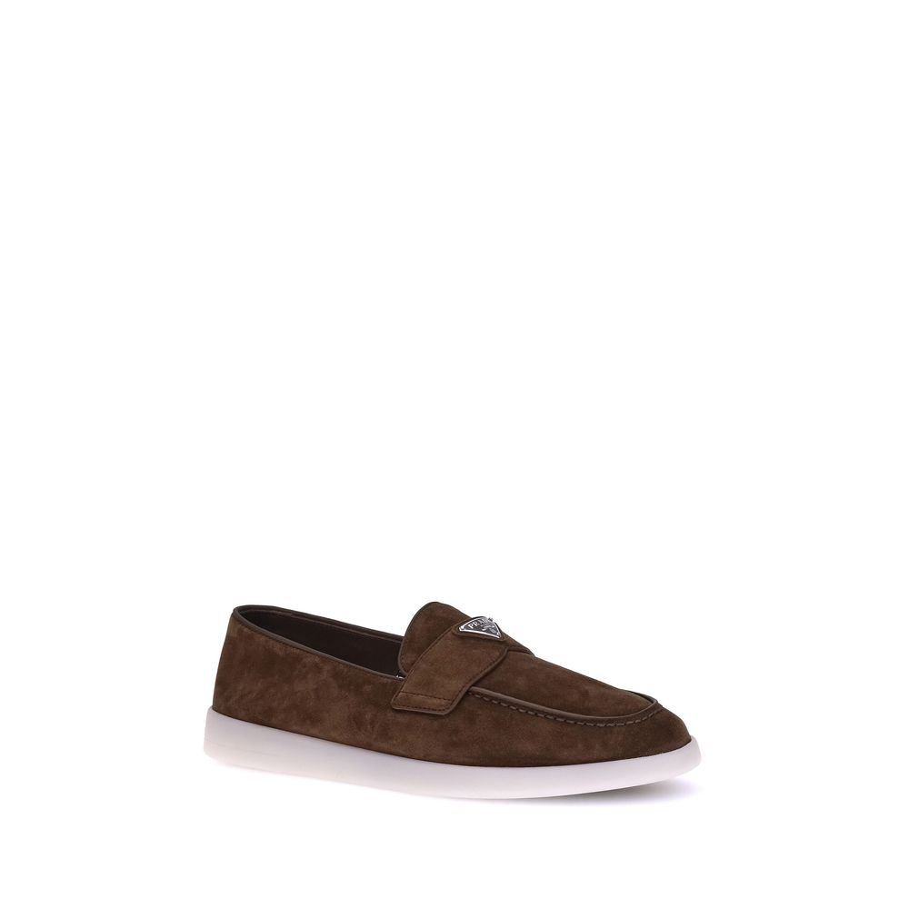 Prada Suede Loafers - Sophisticated Elegance Redefined