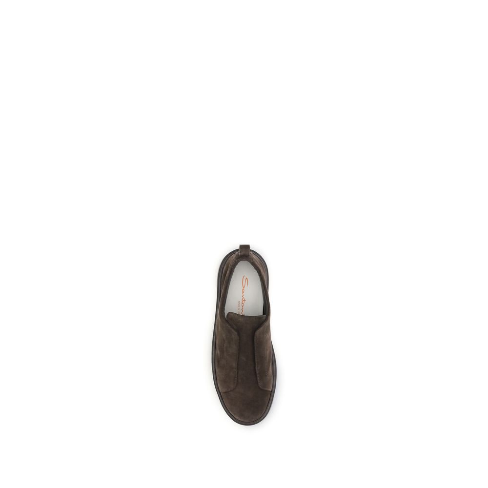 Santoni Suede Slip-On Sneakers for Men