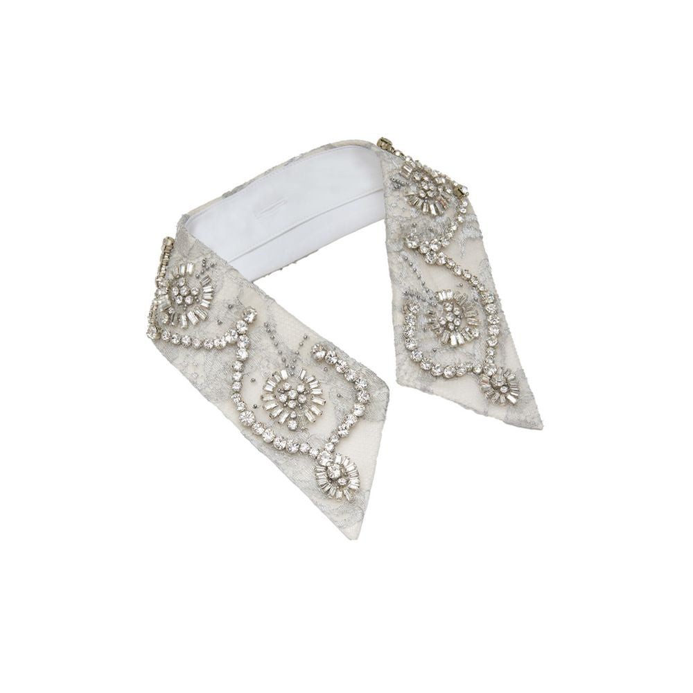 Gucci White Cotton Shirt with Removable Jewel Collar
