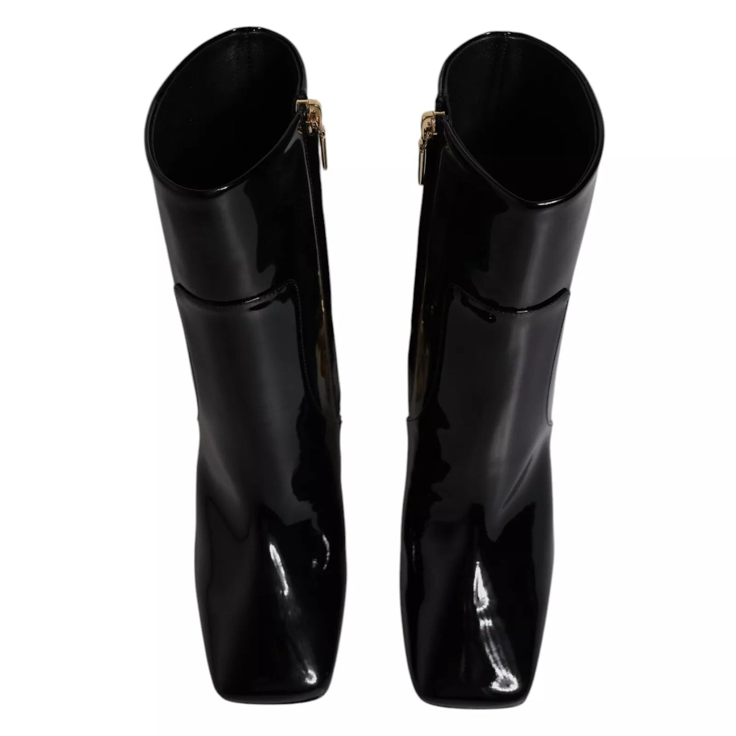 Dolce & Gabbana Black Jackie Leather Mid Calf Boots