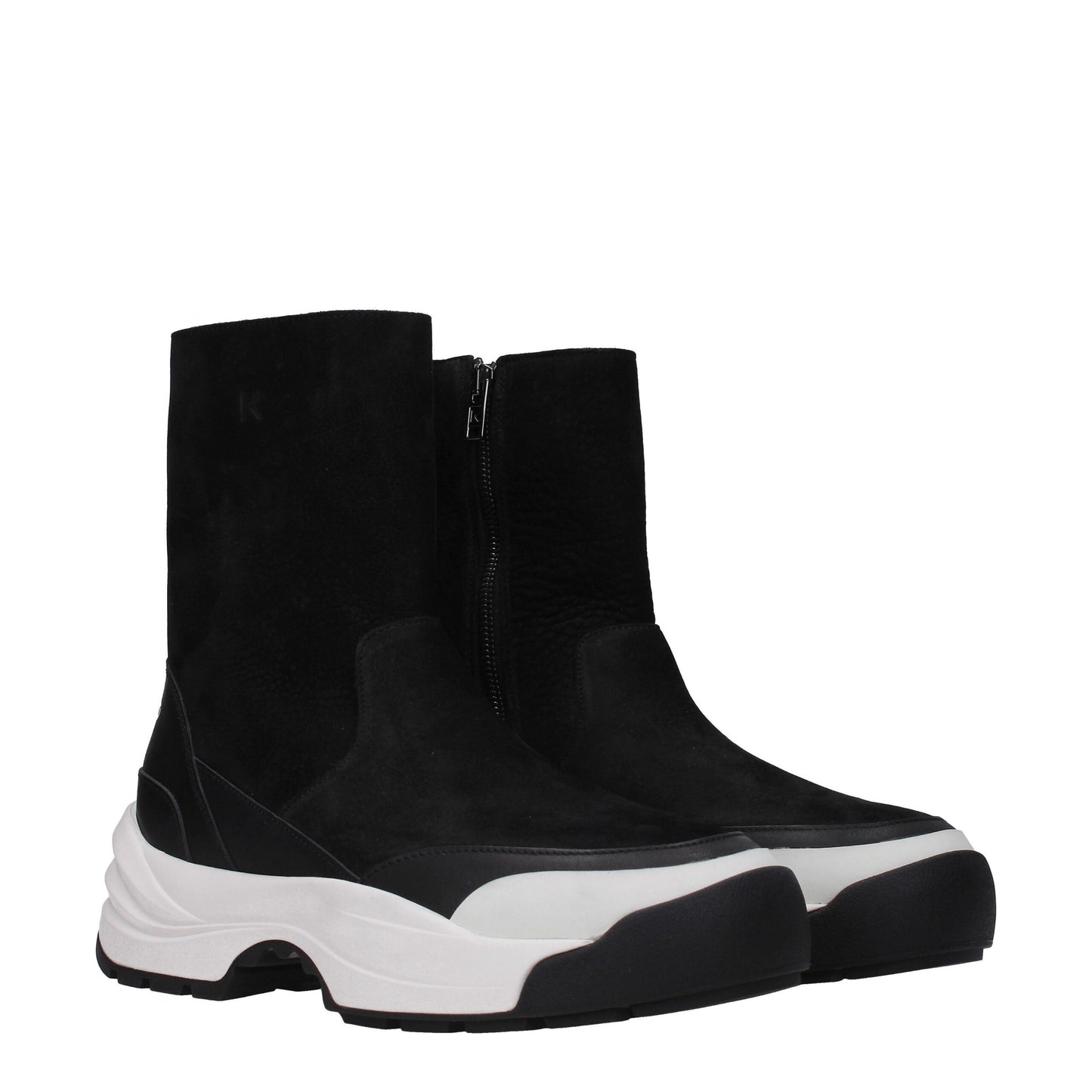 Kenzo Black Leather Ankle Boots - Stylish Casual Footwear
