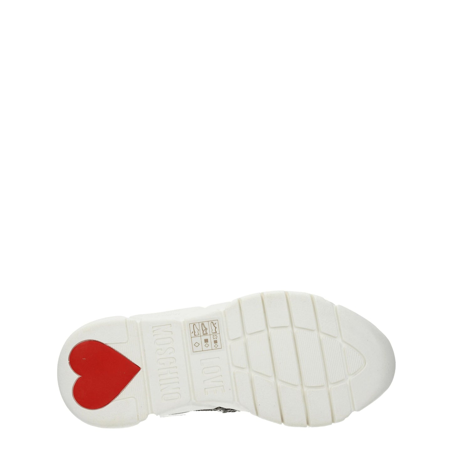 Love Moschino White Fabric Sneakers