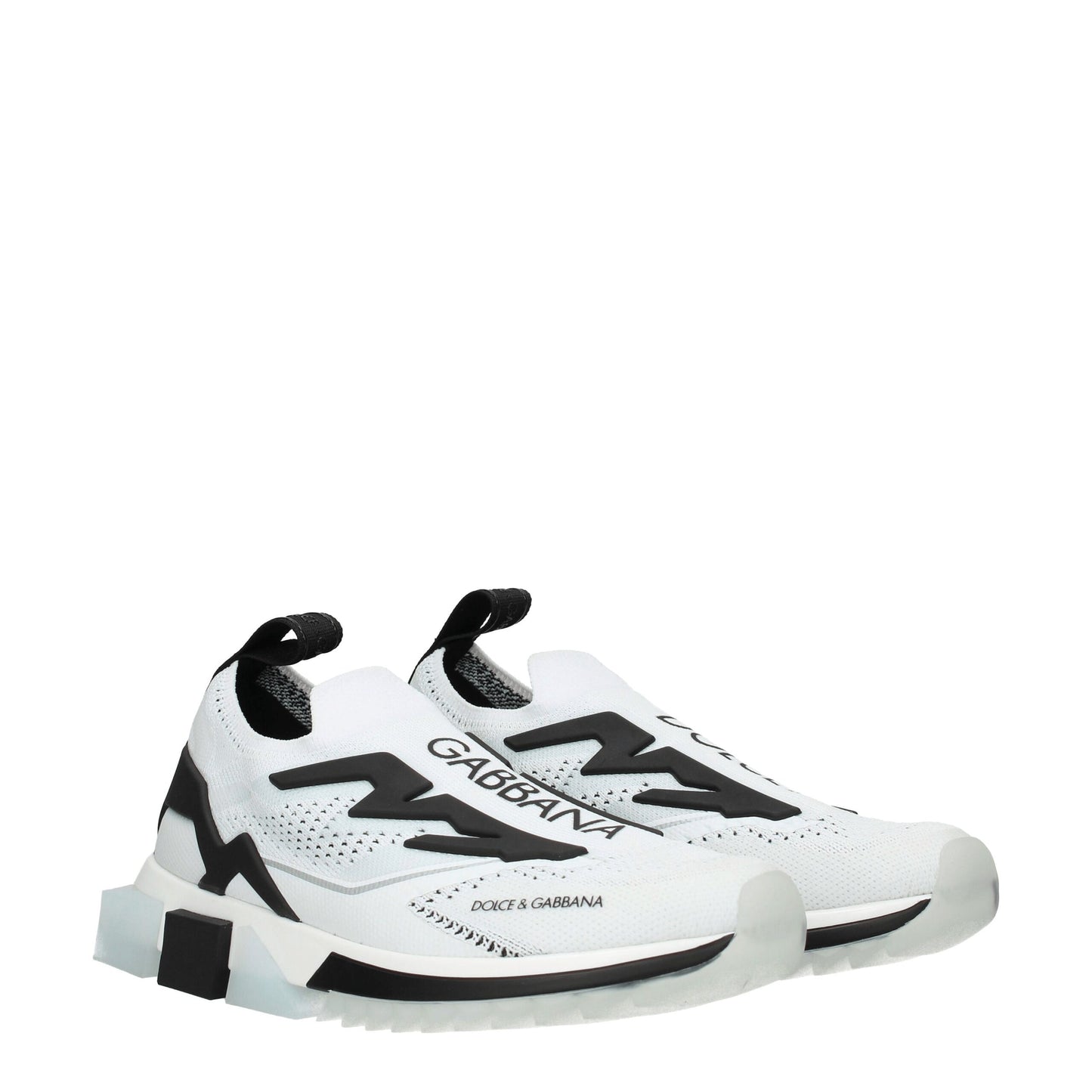 Dolce & Gabbana White & Black Sorrento Mesh Trainers