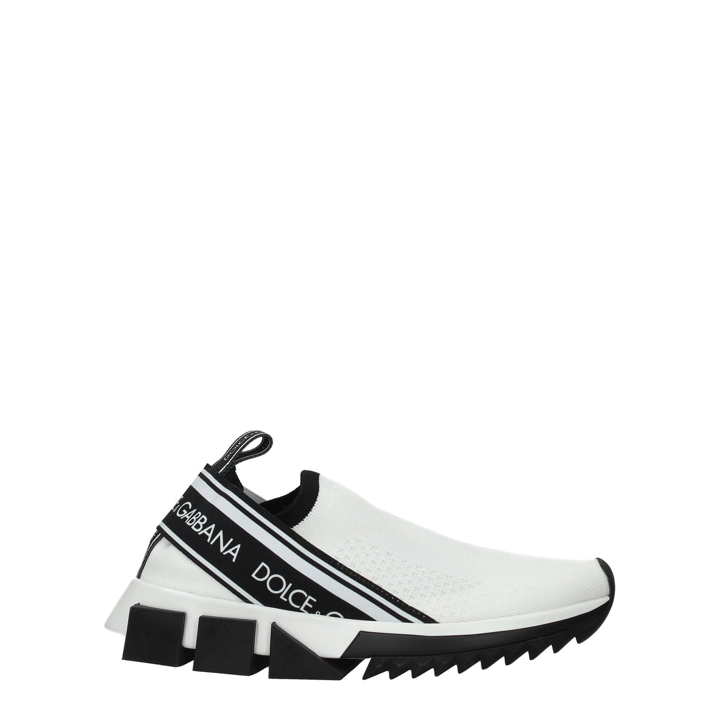 Dolce & Gabbana White & Black Sorrento Knit Sneakers