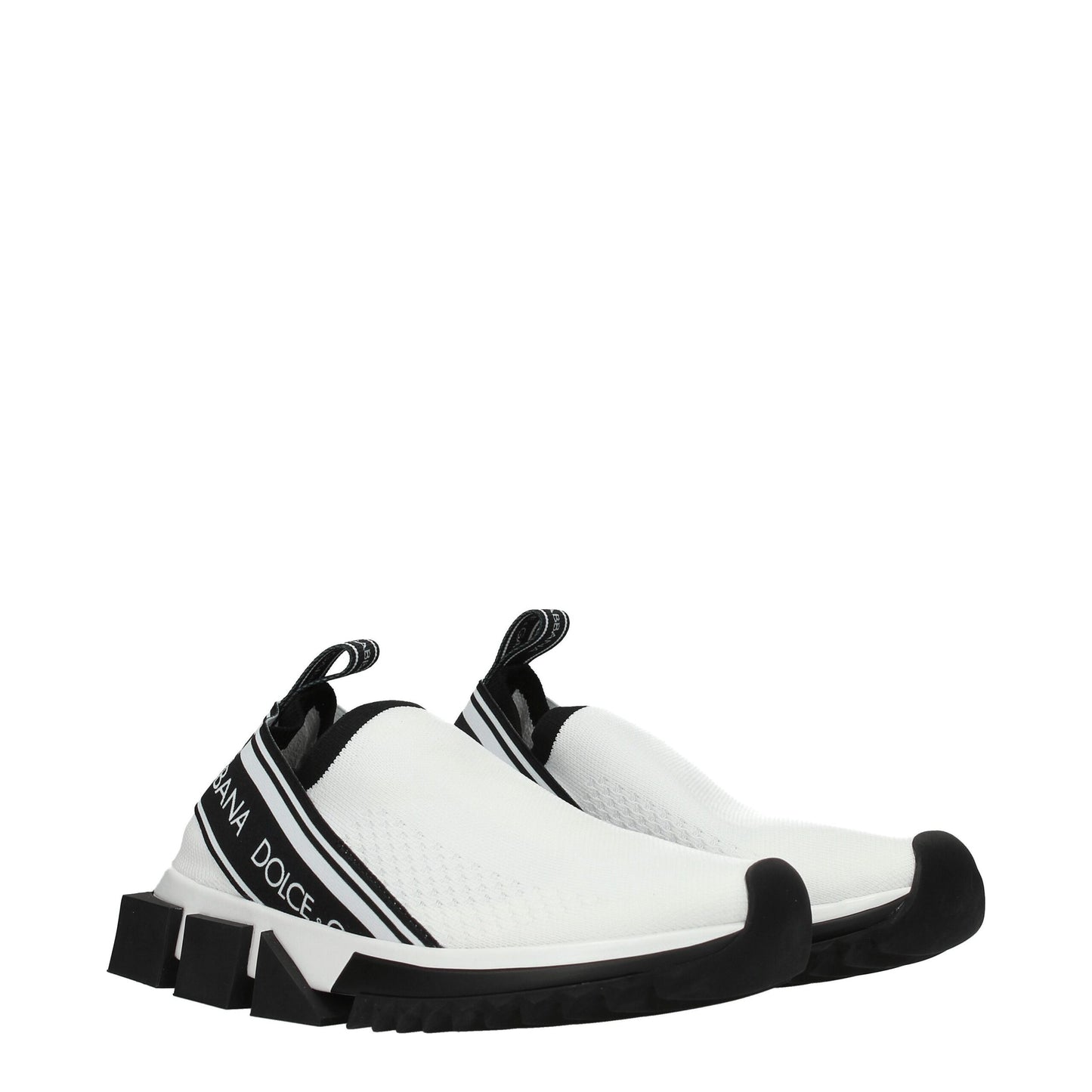 Dolce & Gabbana White & Black Sorrento Knit Sneakers