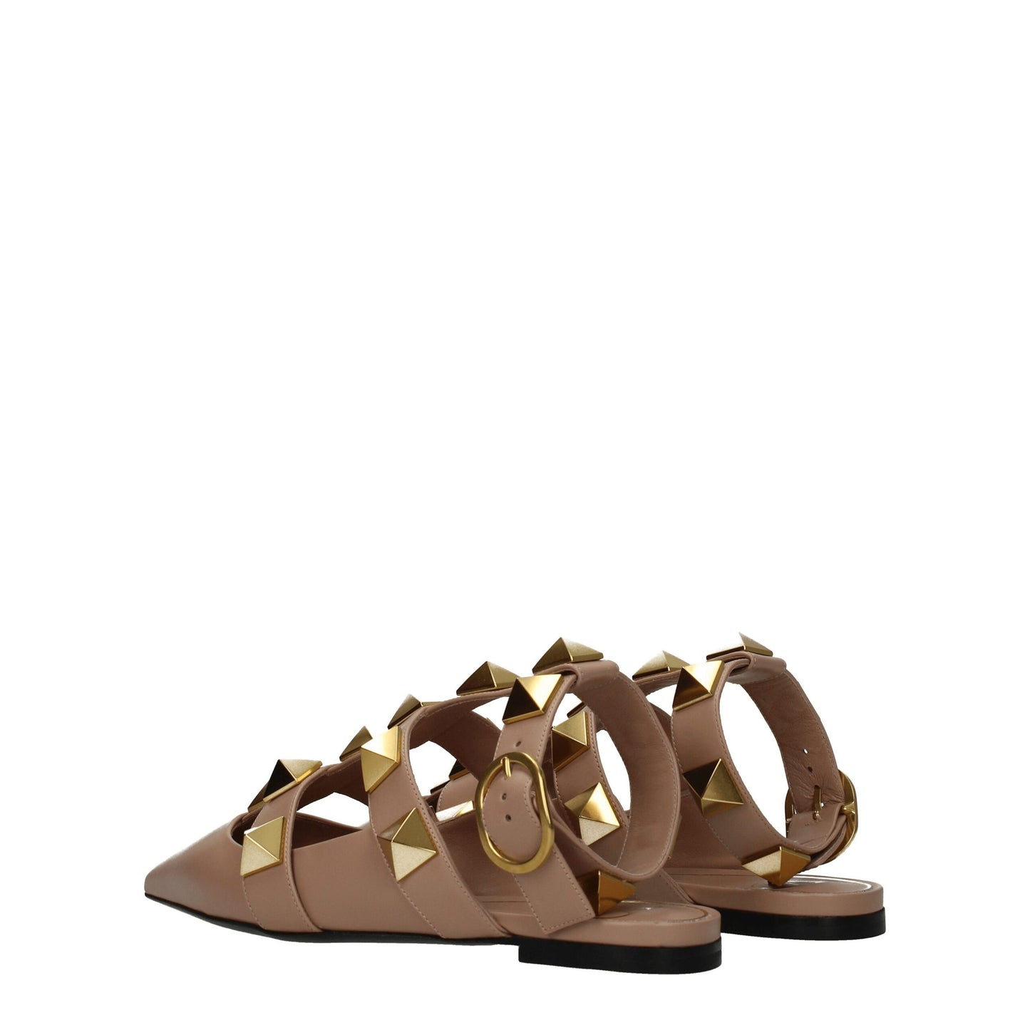 Valentino Garavani Pink Leather Sandal with Studs