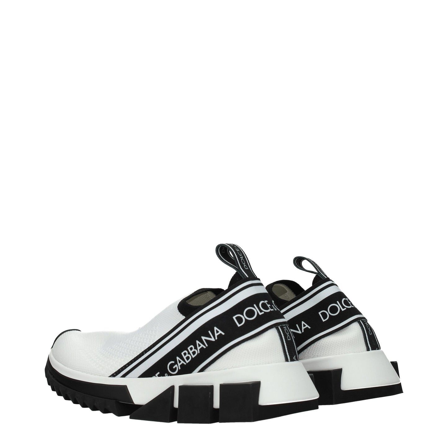 Dolce & Gabbana White & Black Sorrento Knit Sneakers