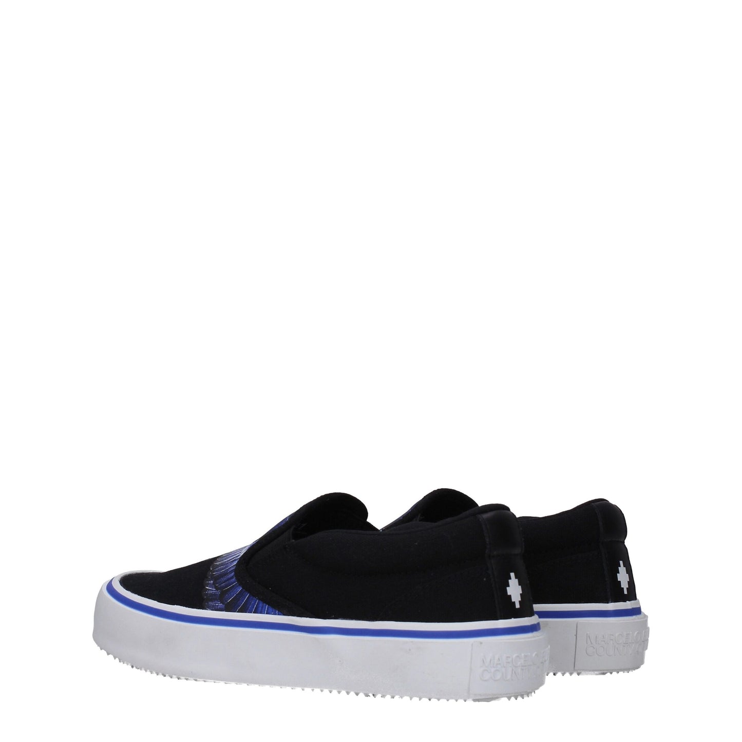Marcelo Burlon Black Fabric Slip-On Loafer