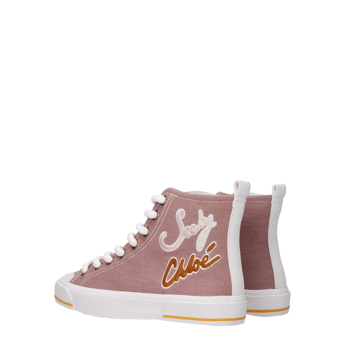 See By Chloé Nude Pink High-Top Sneakers - Chic Casual Footwear