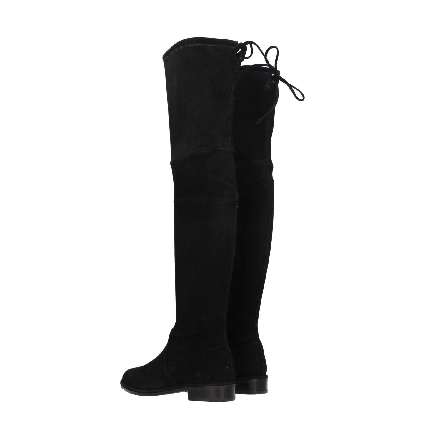 Stuart Weitzman Black Leather Lowland Boots