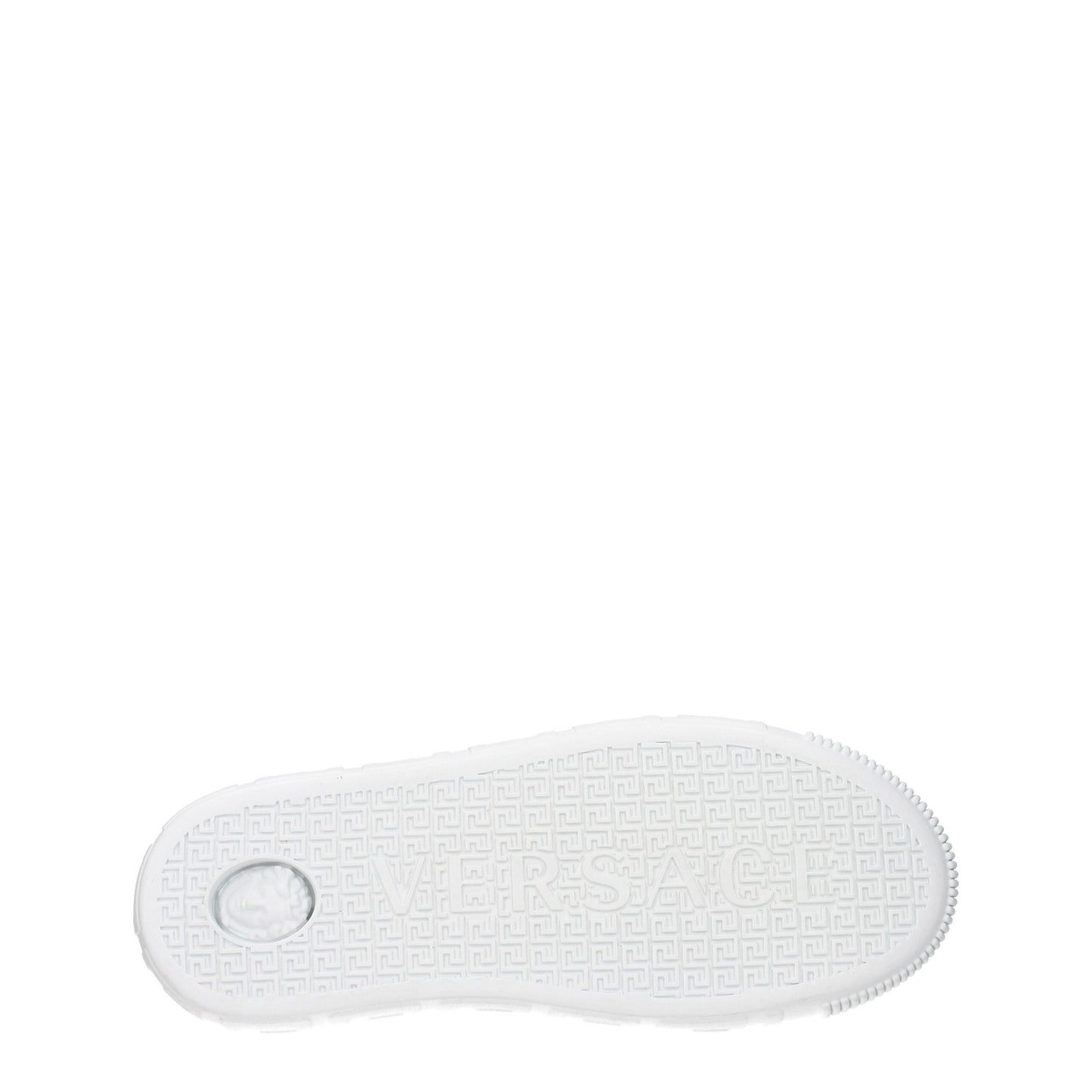 Versace White Leather Sneakers: Bold Casual Elegance