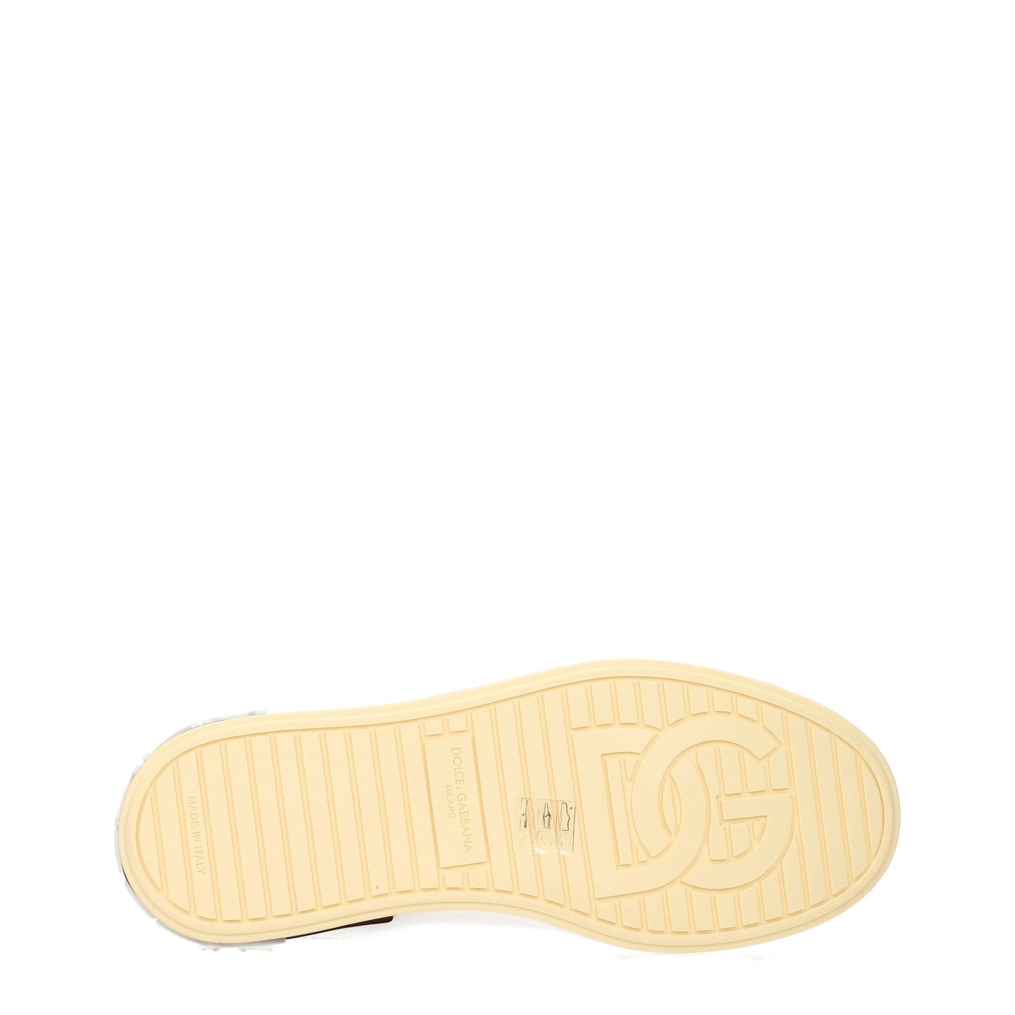 Dolce & Gabbana White & Black Leather Sneakers