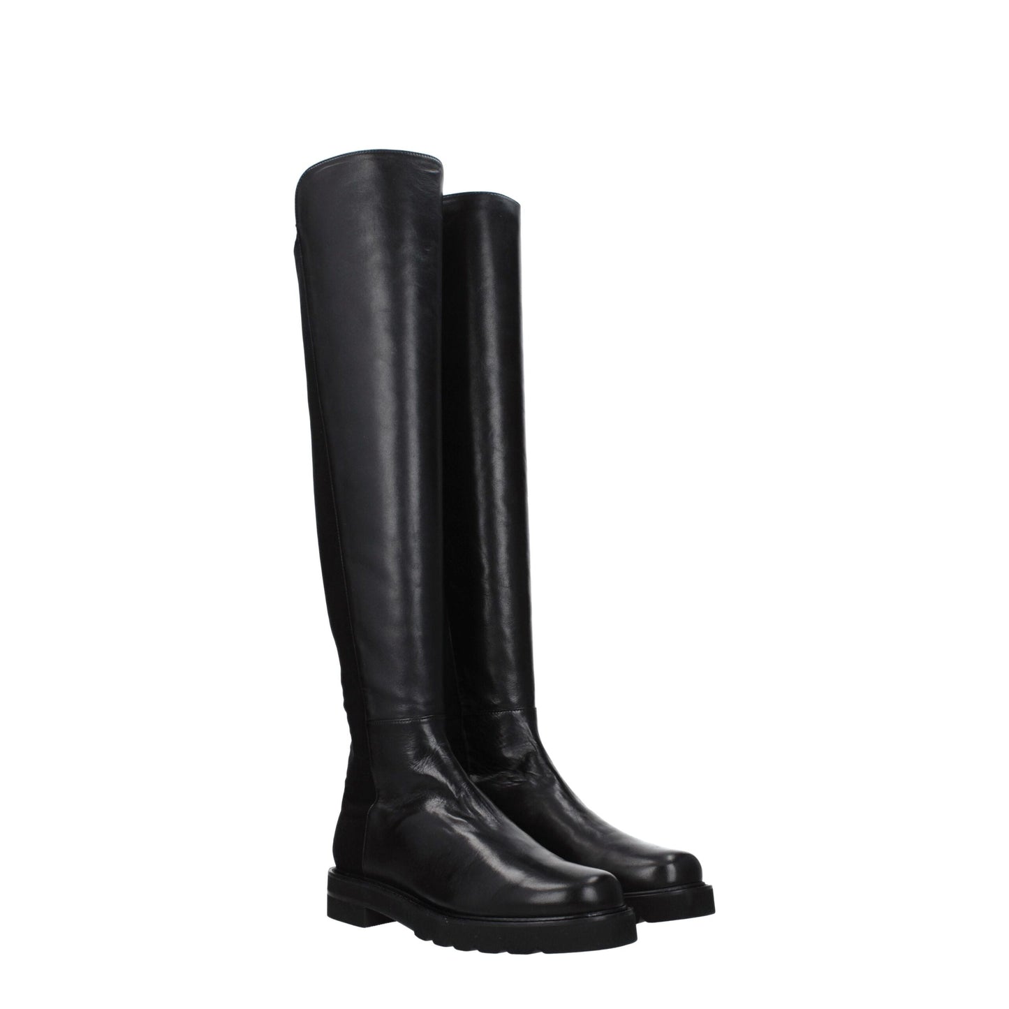 Stuart Weitzman Black Leather Boot: Effortless Elegance