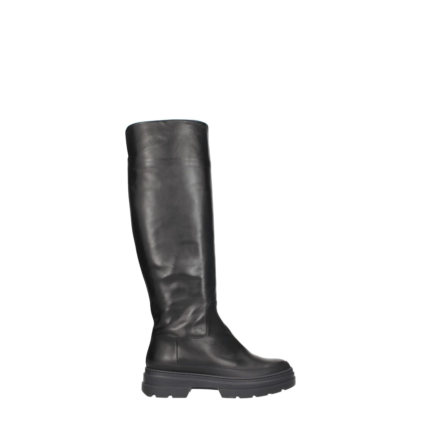 Max Mara Black Leather Boot - Elegant Casual Footwear