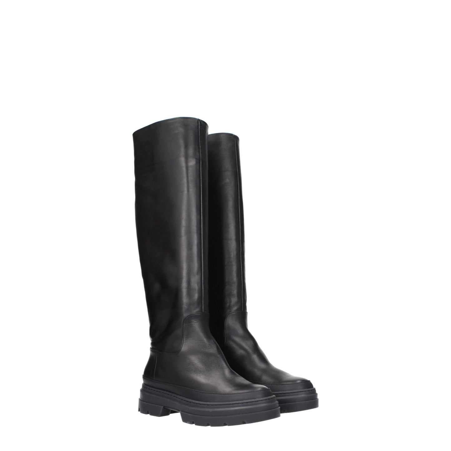 Max Mara Black Leather Boot - Elegant Casual Footwear