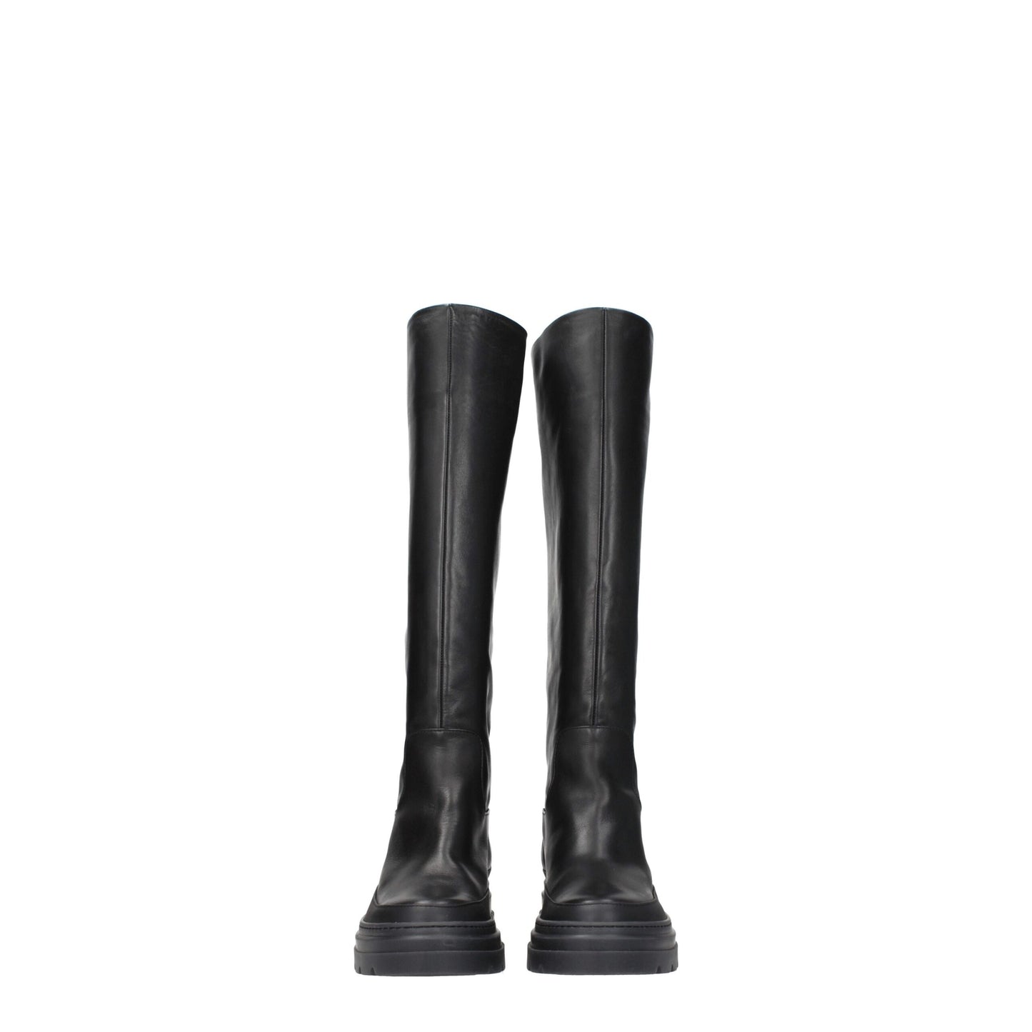 Max Mara Black Leather Boot - Elegant Casual Footwear