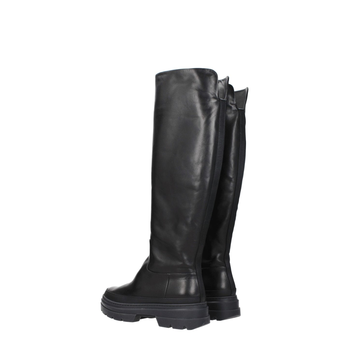 Max Mara Black Leather Boot - Elegant Casual Footwear