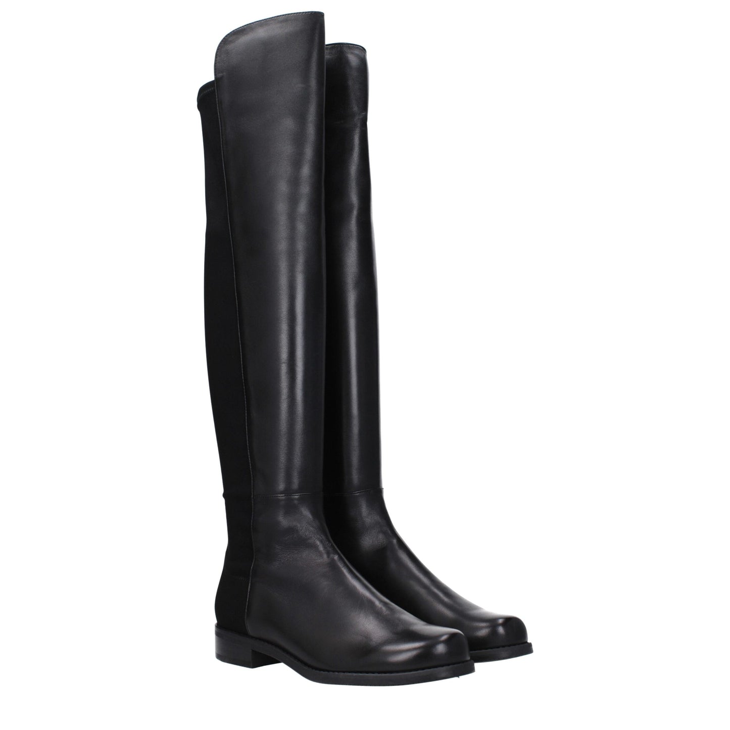 Stuart Weitzman Black Leather Boot - Vintage Style
