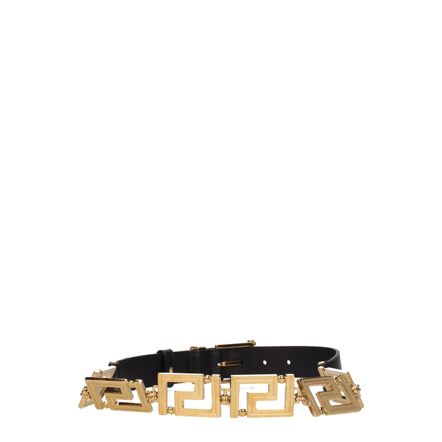Versace Black Leather Belt - A Luxurious Statement Piece