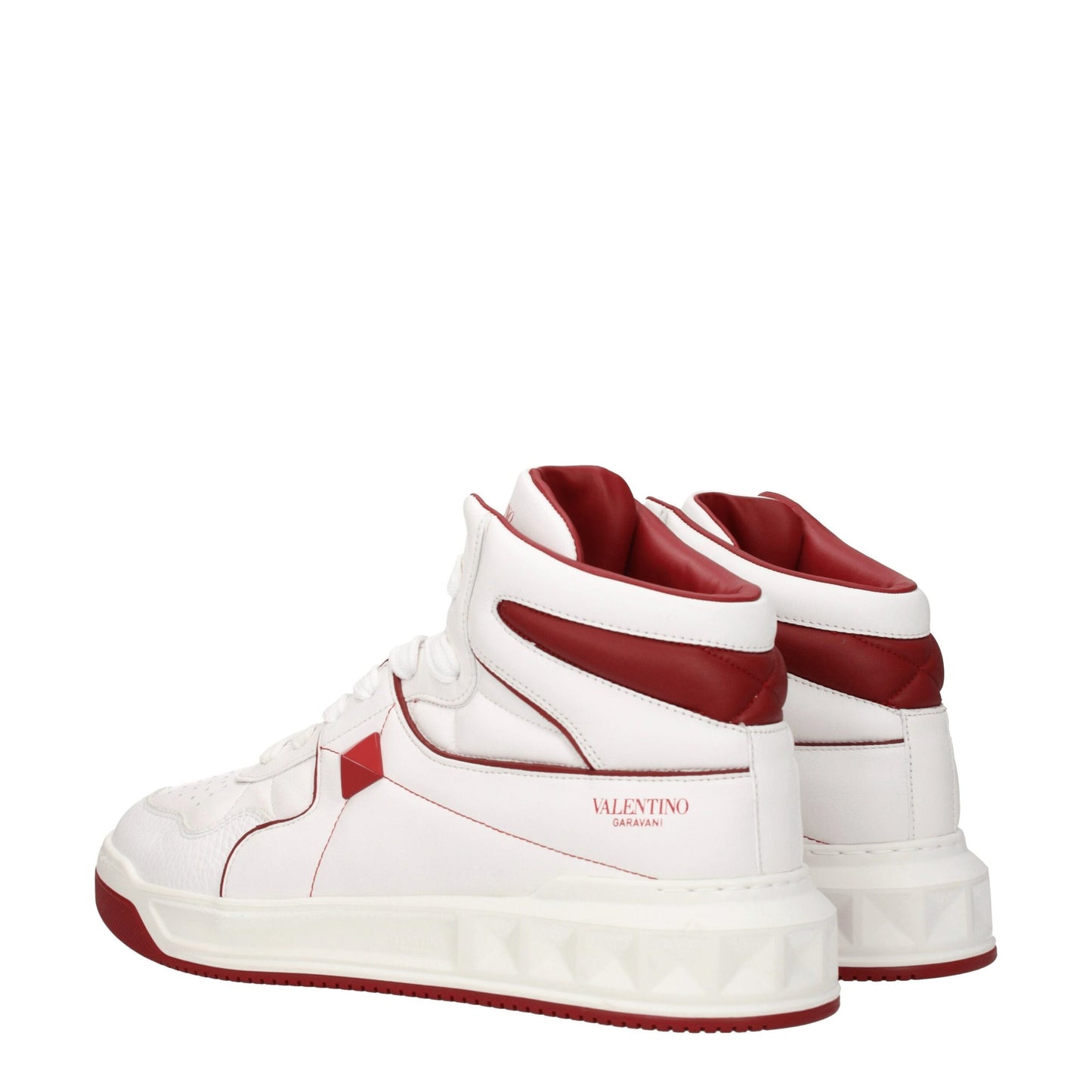 Valentino Garavani White Leather Sneakers with Bold Design