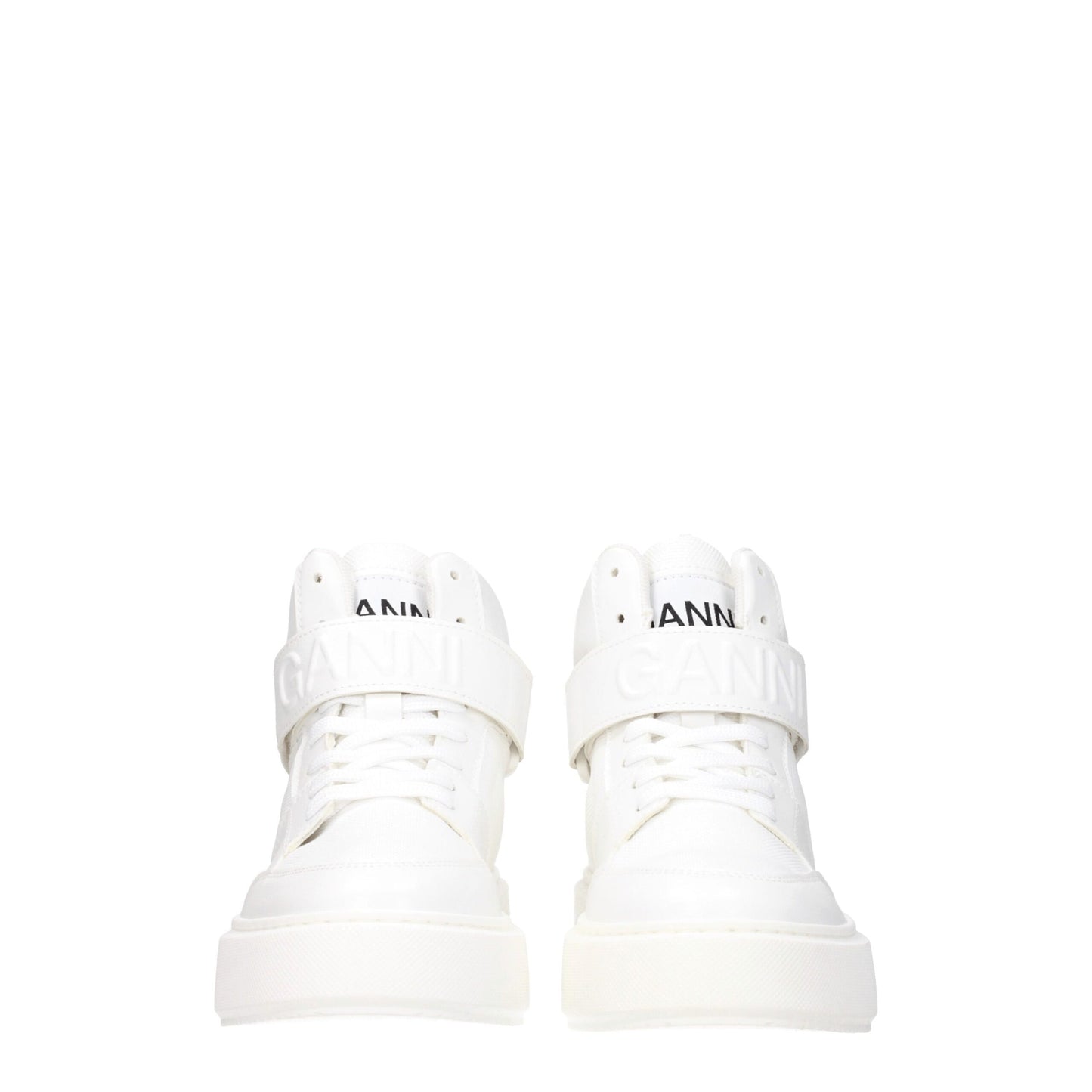 Ganni White Leather Sneakers - Stylish and Comfortable Streetwear