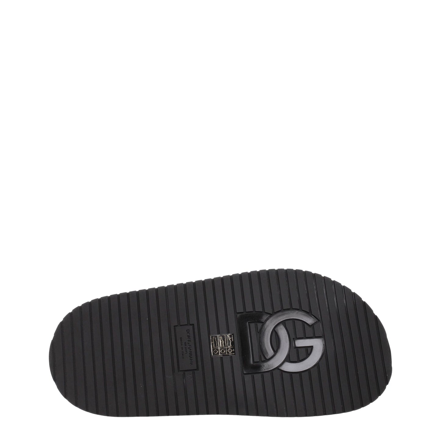 Dolce & Gabbana Black Leather Sandal for Men