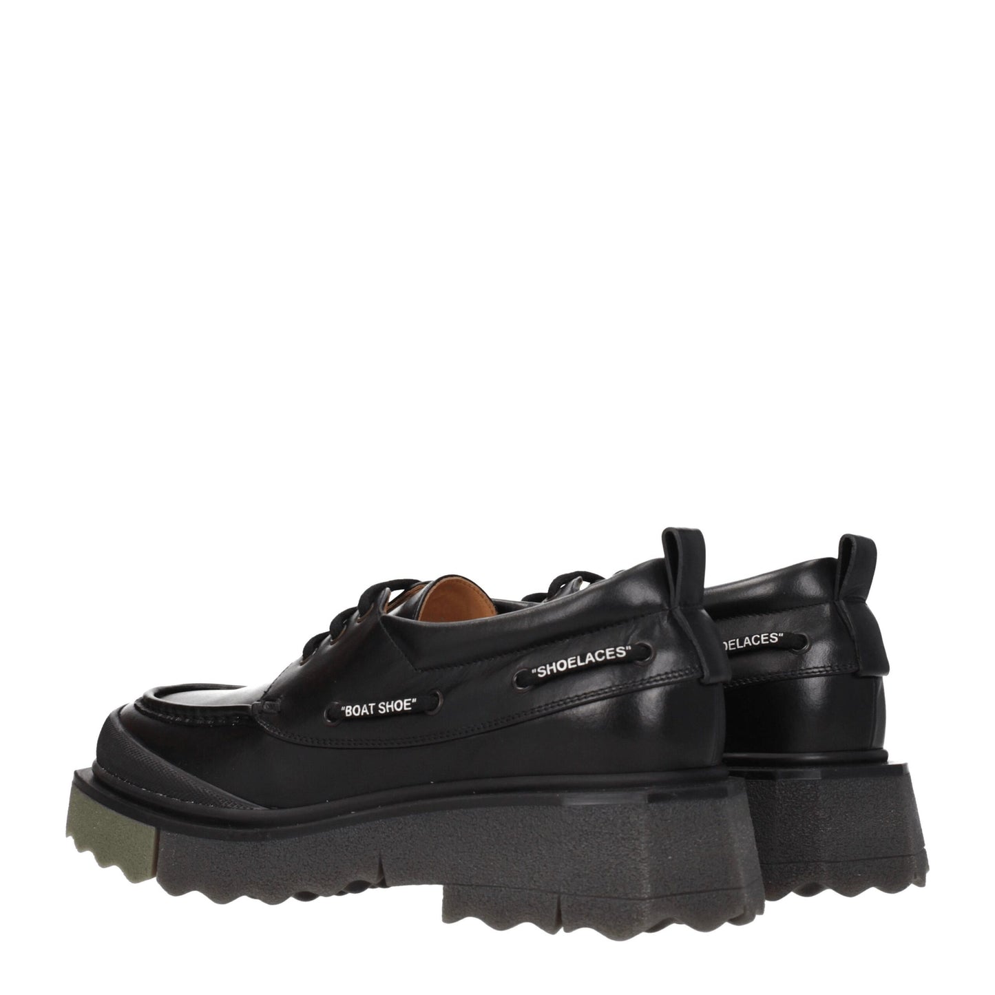 Off-White Black Leather Oxfords and Derby