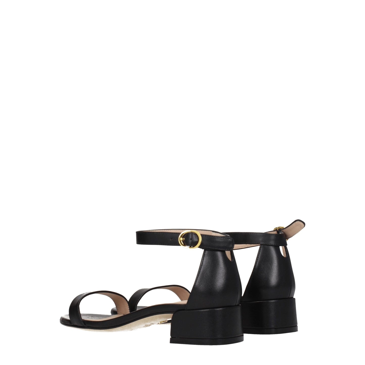 Stuart Weitzman Black Leather Sandal