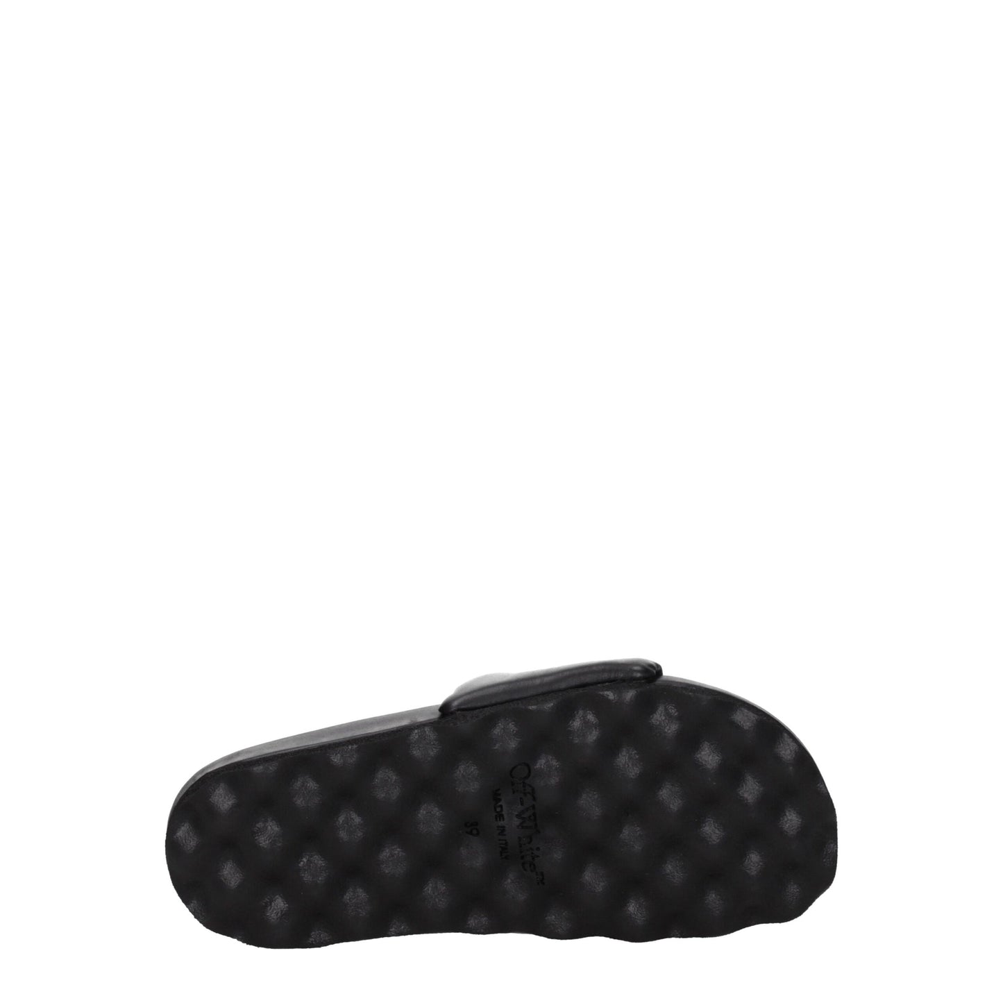 Off-White Black Leather Slipper