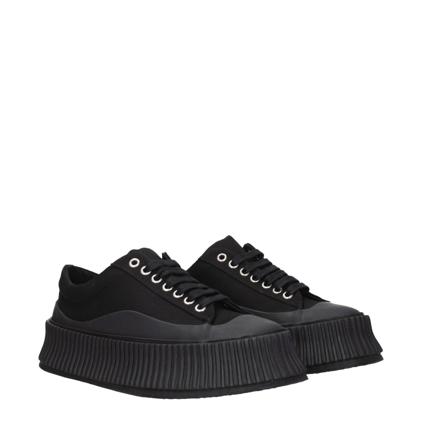 Jil Sander Black Fabric Sneakers - Modern Elegance for Everyday Wear