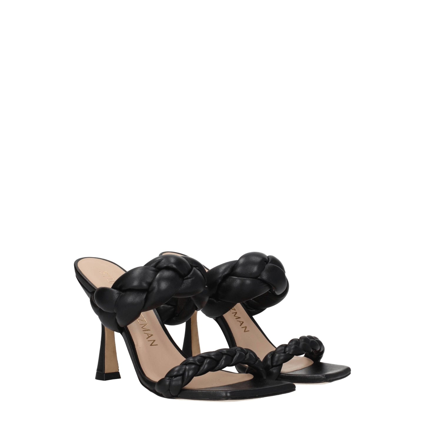 Stuart Weitzman Black Leather Sandal - PLAYA100LARS7077BLK