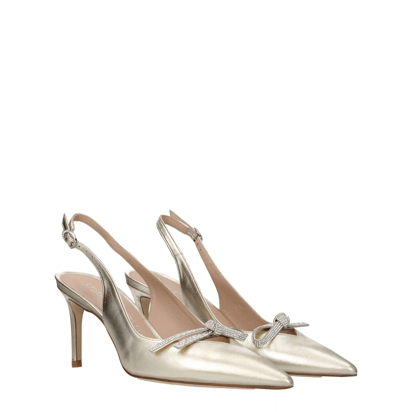 Stuart Weitzman Gold Leather Sandal: Elegance Redefined