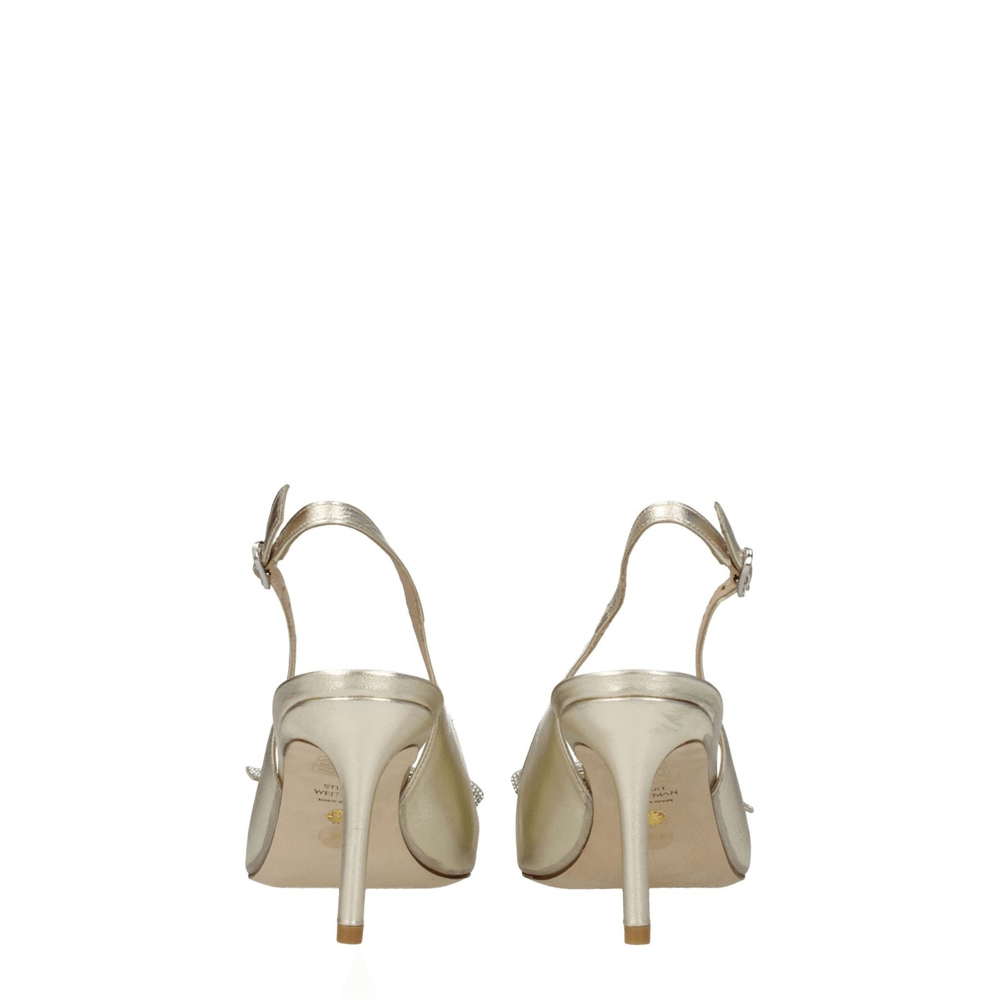 Stuart Weitzman Gold Leather Sandal: Elegance Redefined