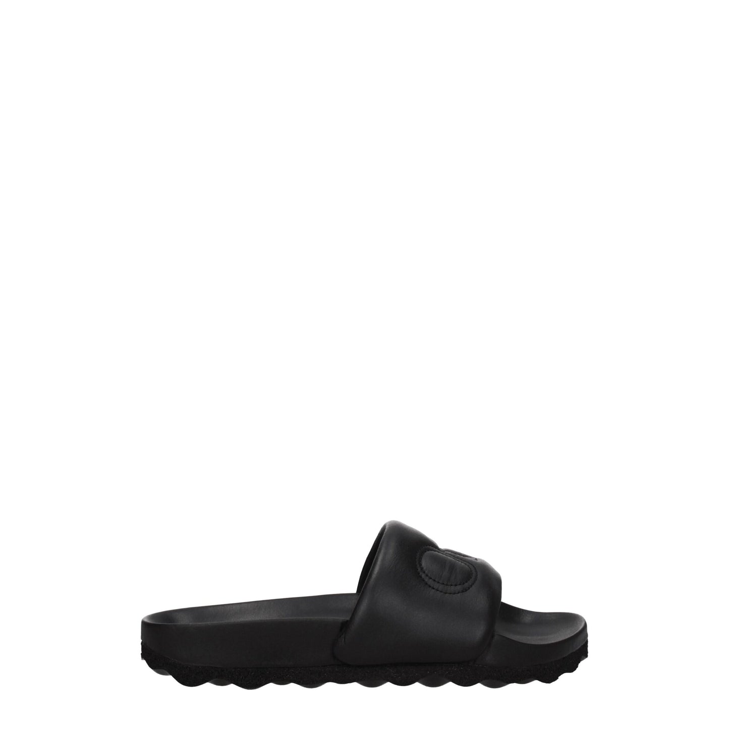 Off-White Black Leather Slipper - Ultimate Comfort Meets Edgy Style