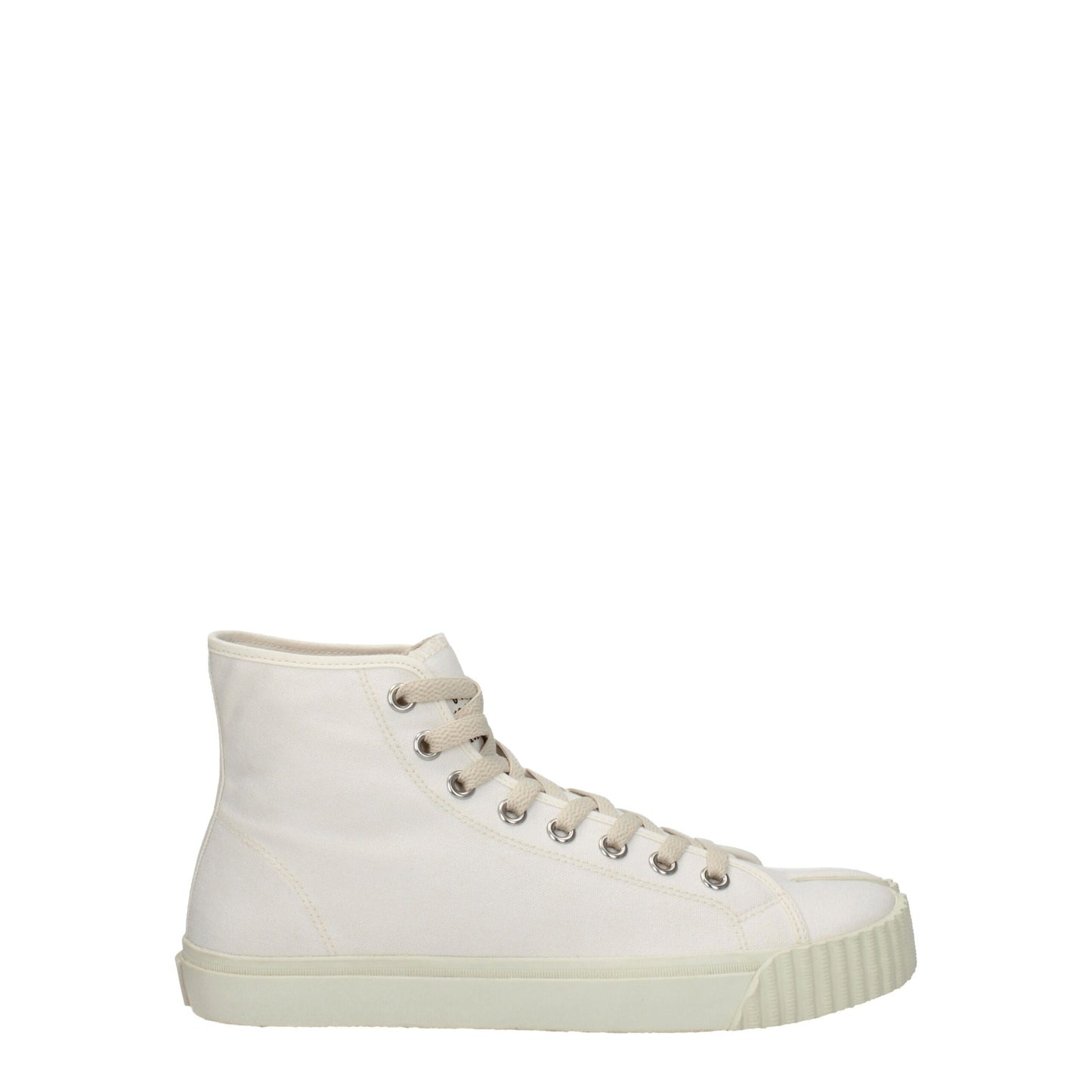Maison Margiela White Fabric Sneakers - Elevate Your Casual Style