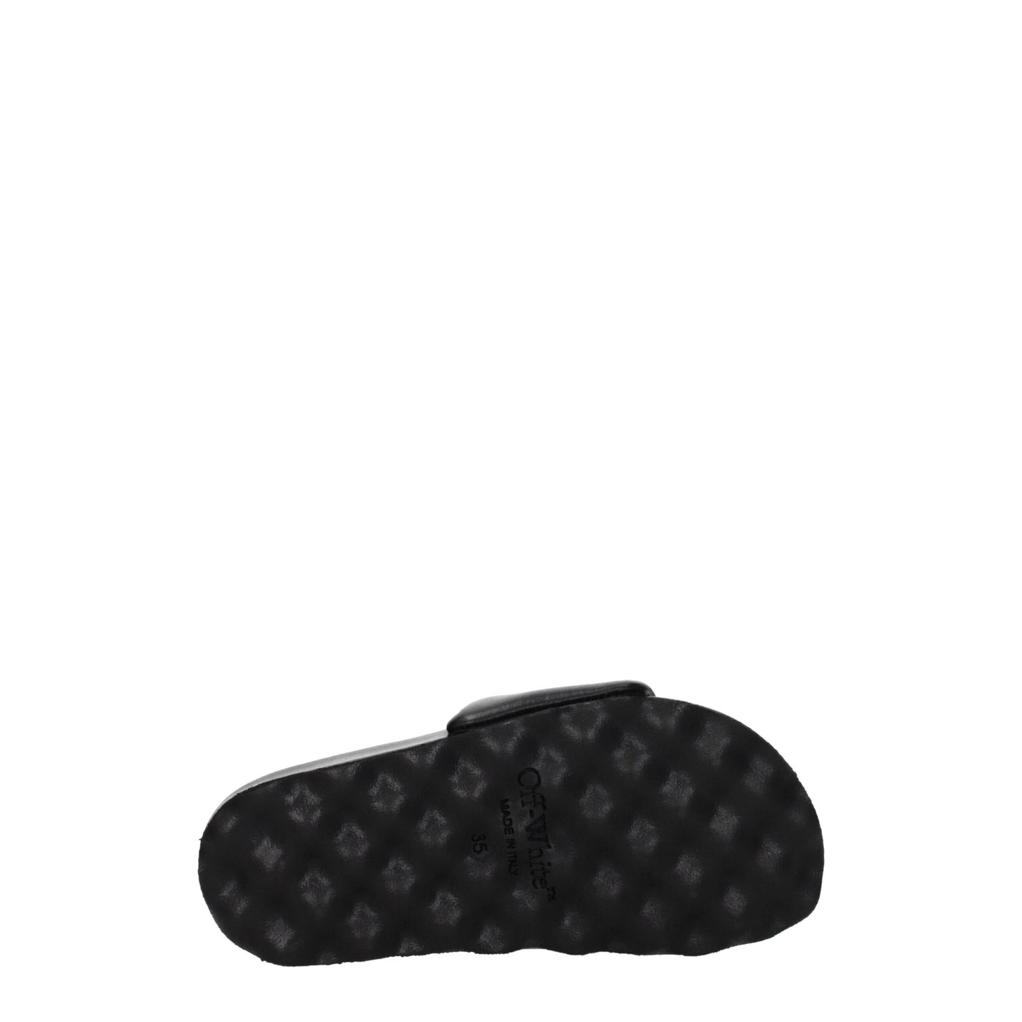Off-White Black Leather Slipper - Ultimate Comfort Meets Edgy Style