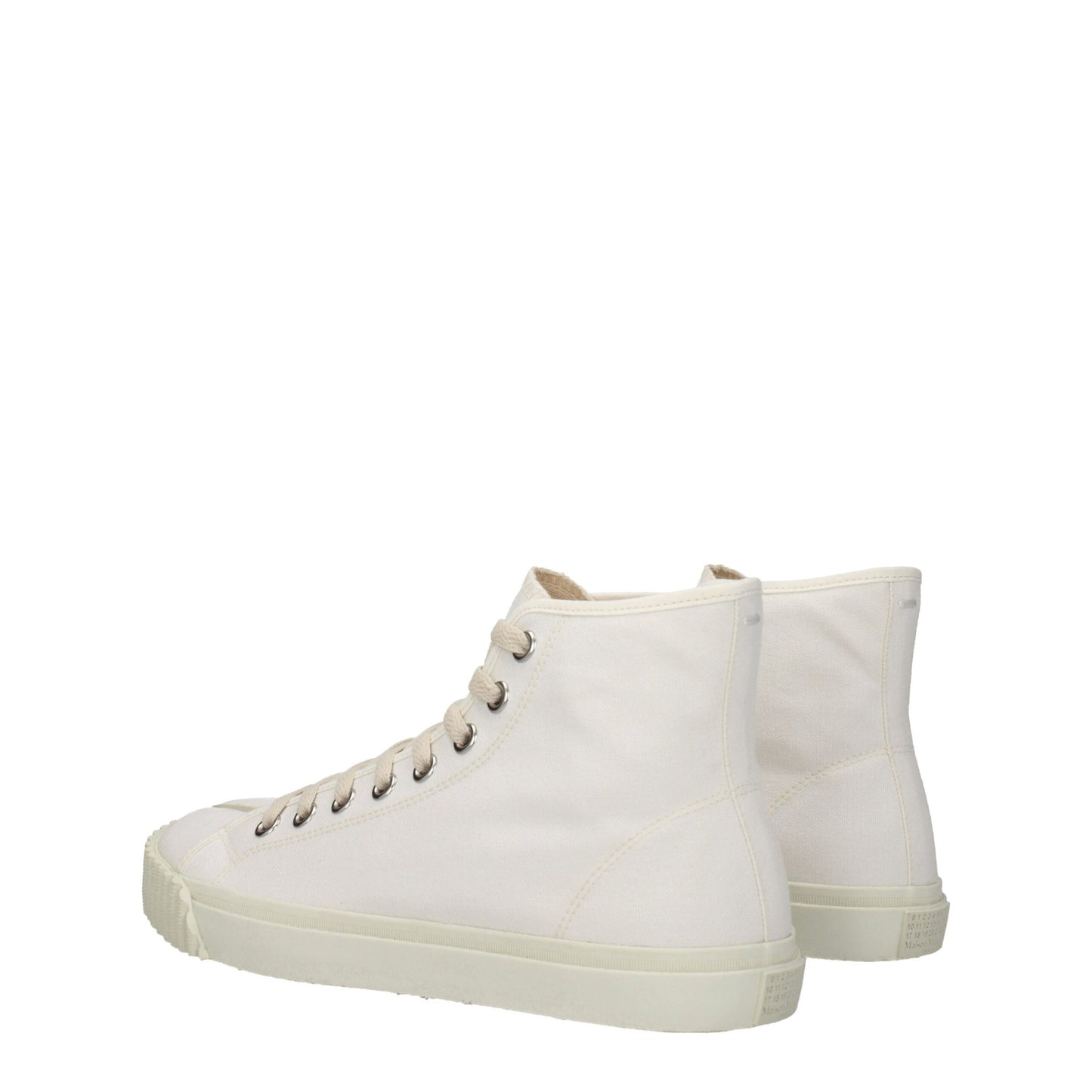 Maison Margiela White Fabric Sneakers - Elevate Your Casual Style