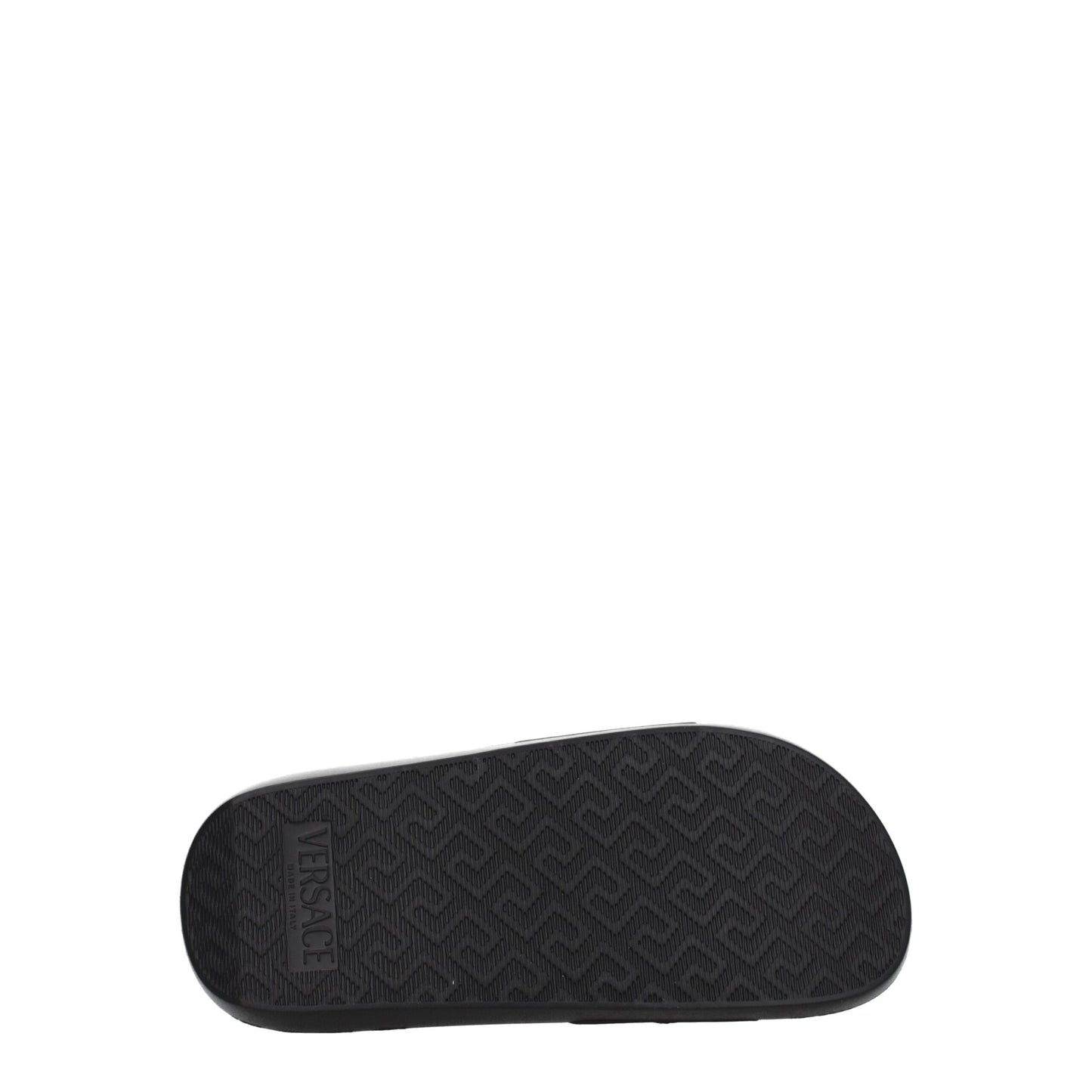 Versace Black Leather Slipper – Casual Elegance
