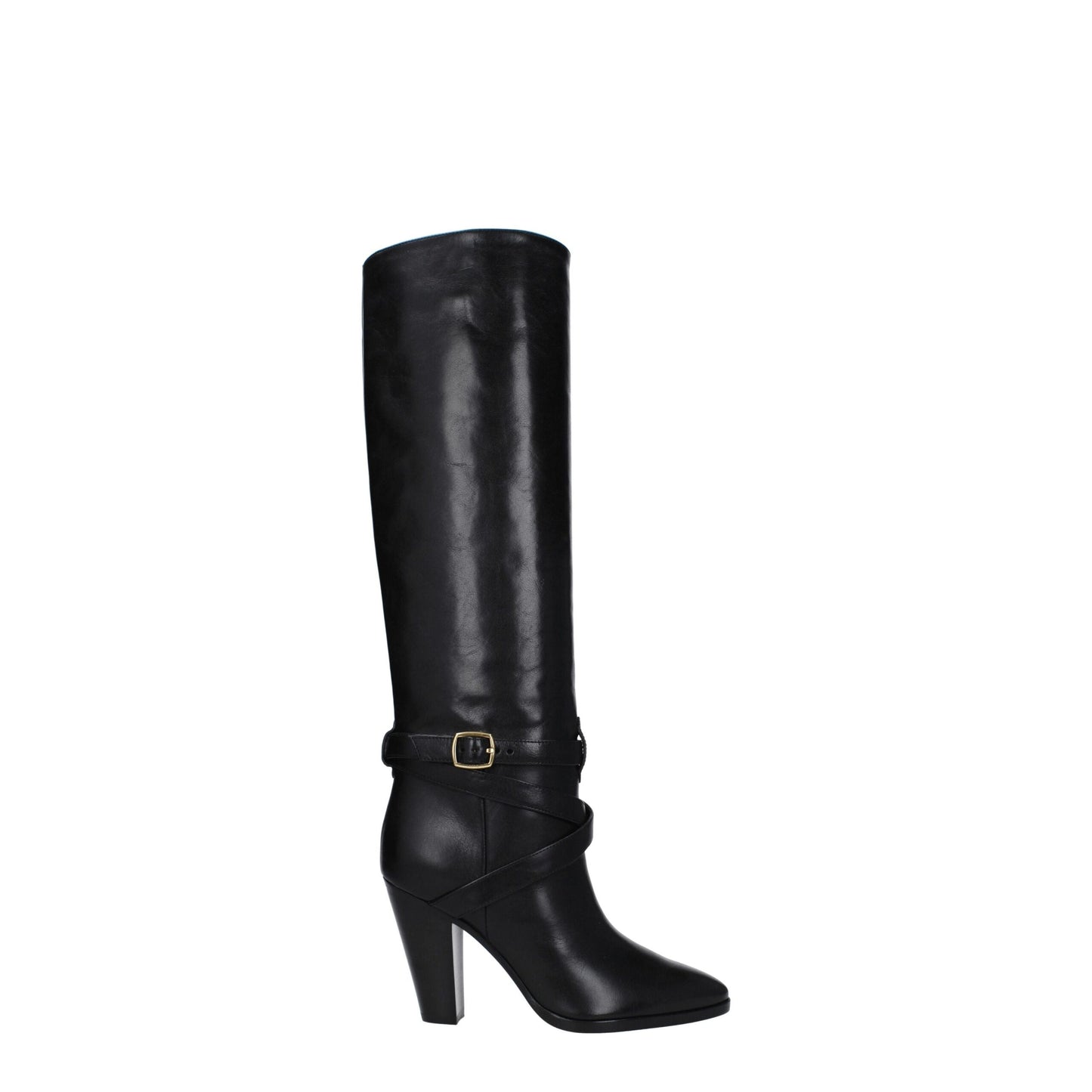 Celine Black Leather Boot with Side Detail