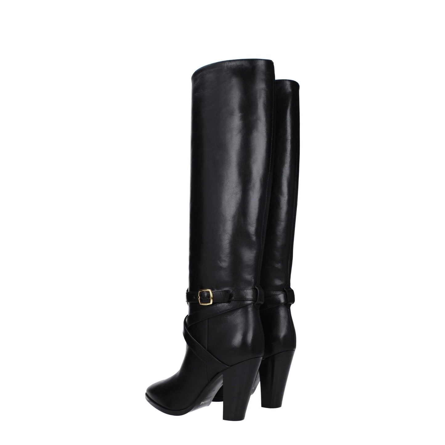 Celine Black Leather Boot with Side Detail