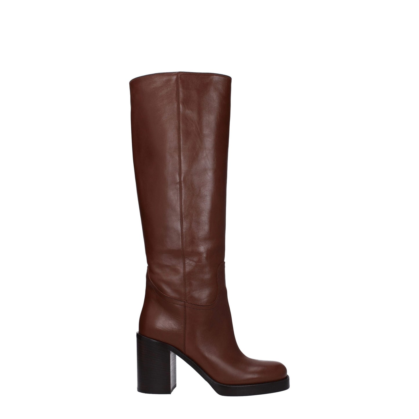 Prada Brown Leather Boot – Elegant Comfort for Every Occasion